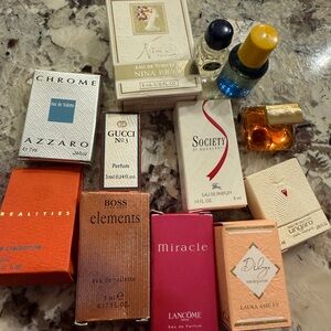 Vintage collection of Assorted Perfume Miniatures Collection samples